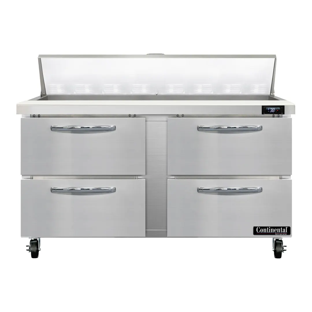 Continental Refrigerator SW60N16-D 60" Sandwich / Salad Prep Table w/ 4 Drawers, 16 Pans