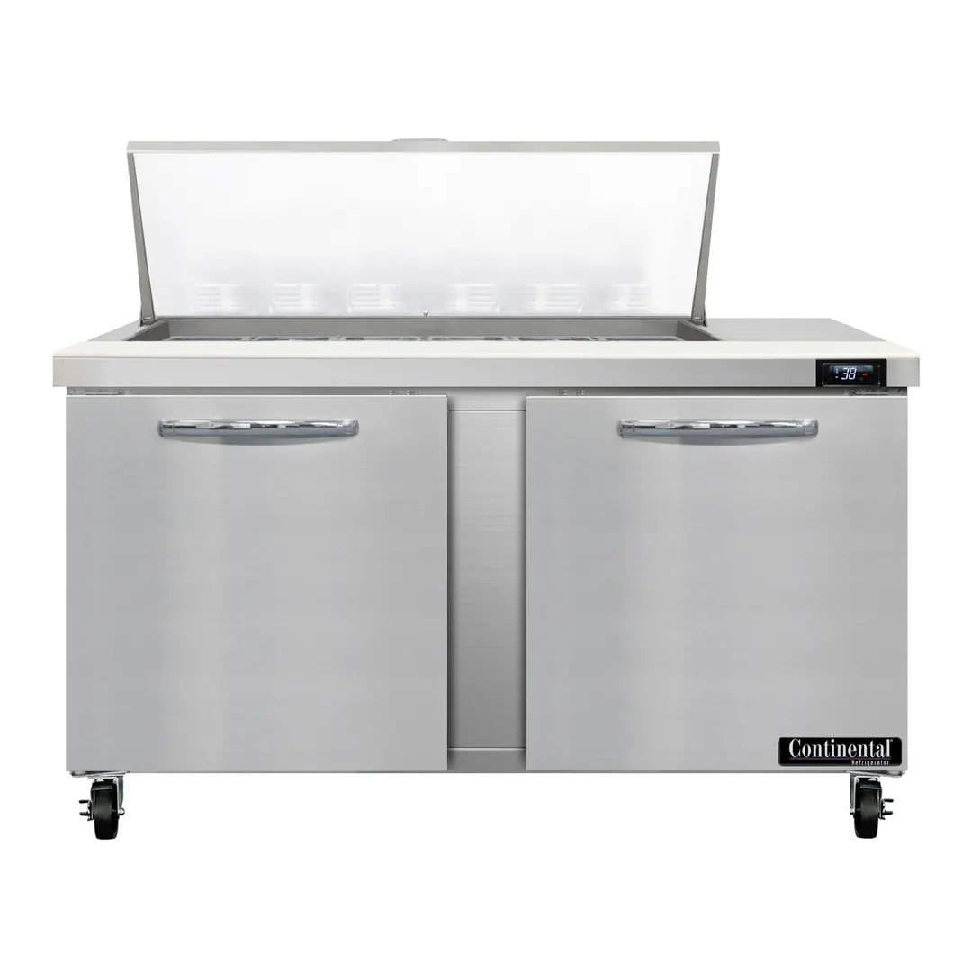 Continental Refrigerator SW60N18M 60" Mega Top Sandwich Prep Table w/ 2 Doors, 18 pans