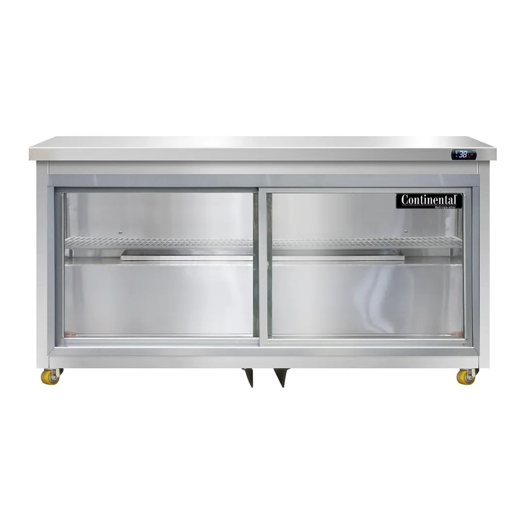 Continental Refrigerator SW60NSGD-U 60" 2-Door Undercounter Fridge, Front-Breathing, 17 cu. ft.