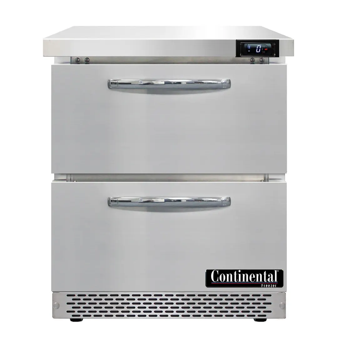Continental Refrigerator SWF27N-FB-D 27" 1-Section Worktop Freezer w/ 2 Drawers, 7.4 cu. ft.