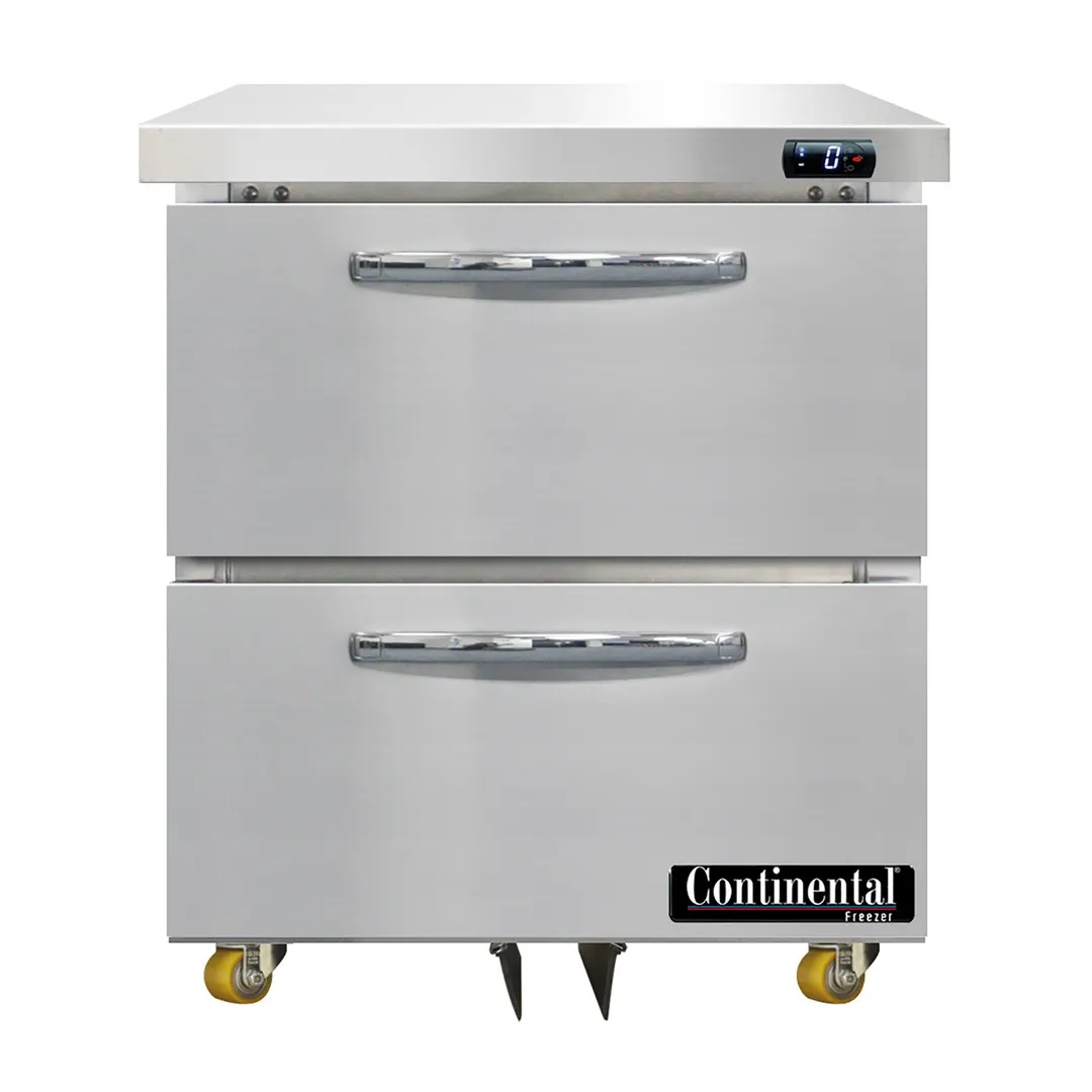 Continental Refrigerator SWF27N-U-D 27" 1-Section Undercounter Freezer w/ 2 Drawers, 7.4 cu. ft.
