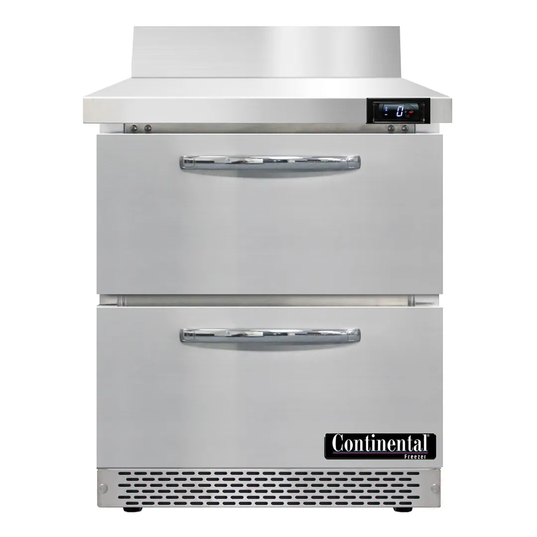 Continental Refrigerator SWF27NBS-FB-D 27" 1-Section Worktop Freezer w/ 2 Drawers, 7.4 cu. ft.