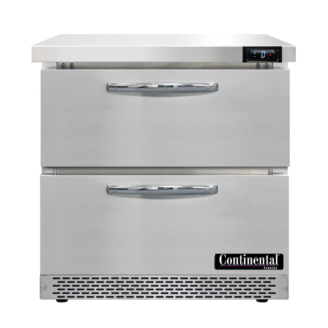 Continental Refrigerator SWF32N-FB-D 32" 1-Section Worktop Freezer w/ 2 Drawers, 9 cu. ft.