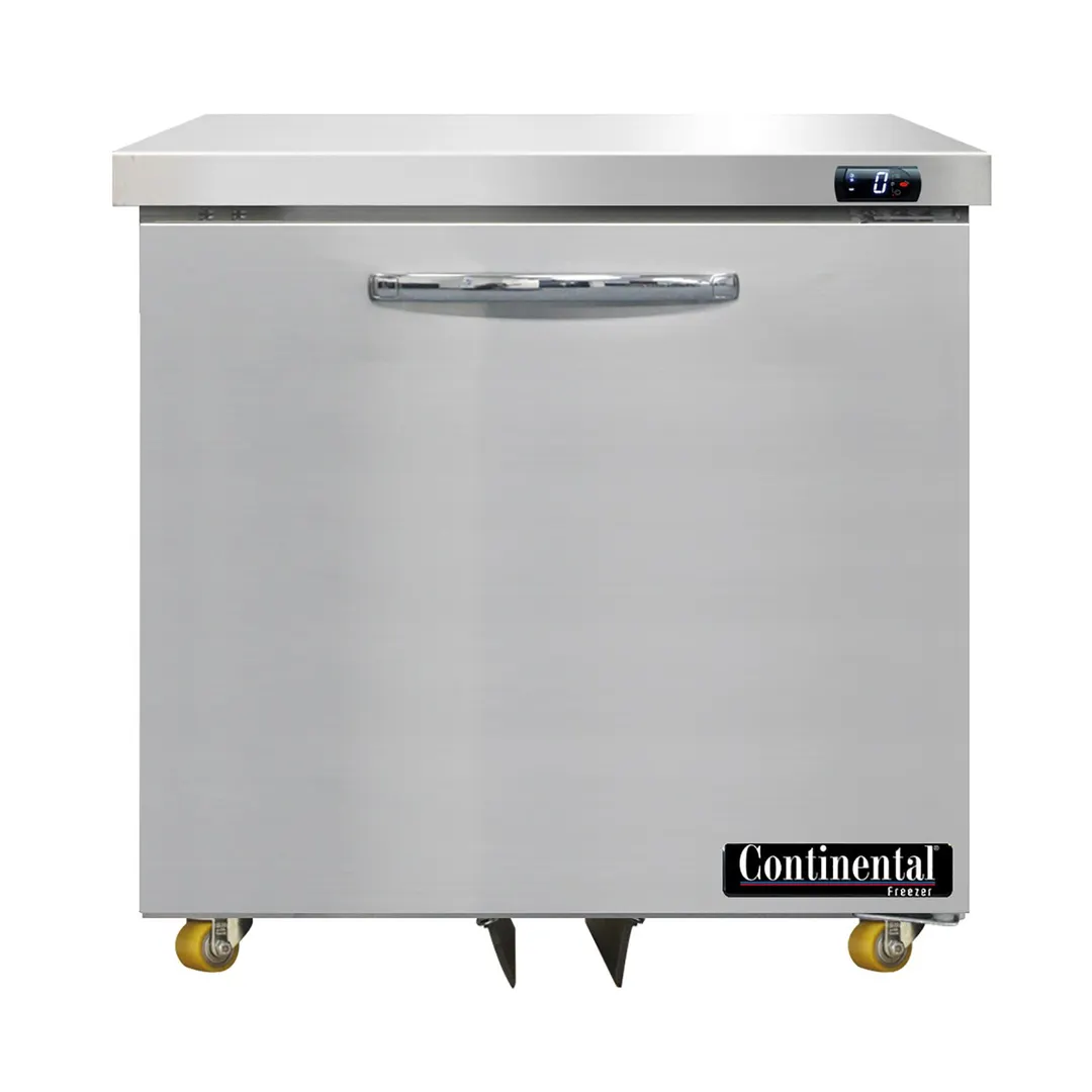Continental Refrigerator SWF32N-U 32" 1-Door Undercounter Freezer, Stainless Steel Exterior, Front Breathing, 9 cu. ft.