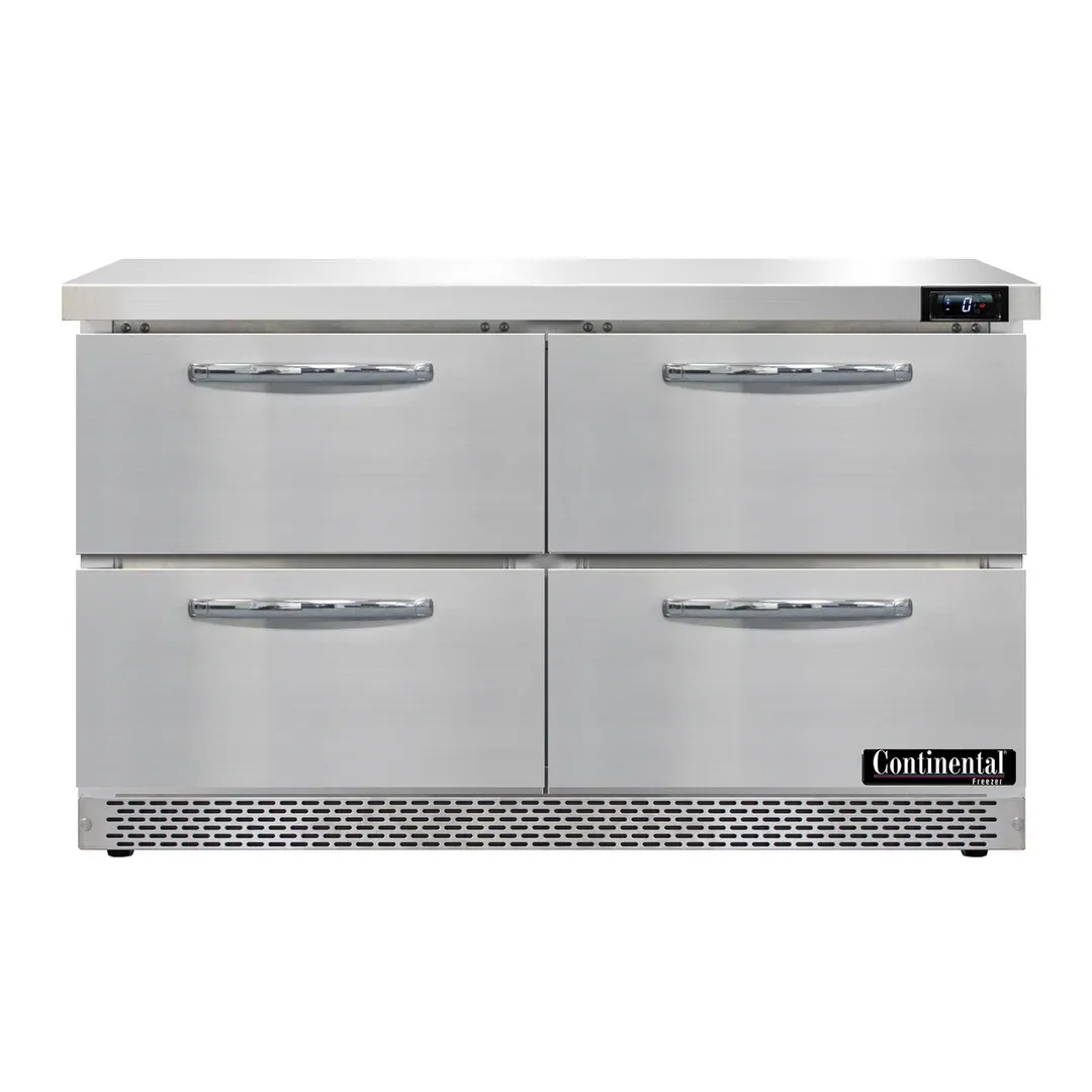 Continental Refrigerator SWF48N-FB-D 48" 2-Section Worktop Freezer w/ 4 Drawers, 13.4 cu. ft.