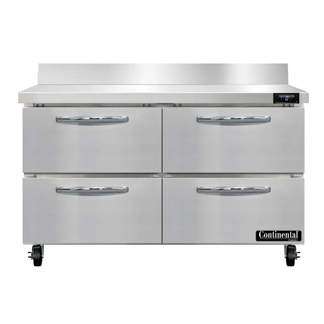 Continental Refrigerator SWF48NBS-D 48" 2-Section Worktop Freezer w/ 4 Drawers, 13.4 cu. ft.