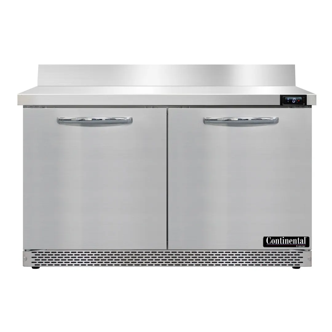 Continental Refrigerator SWF48NBS-FB 48" 2-Section Worktop Freezer w/ 2 Doors, 13.4 cu. ft.