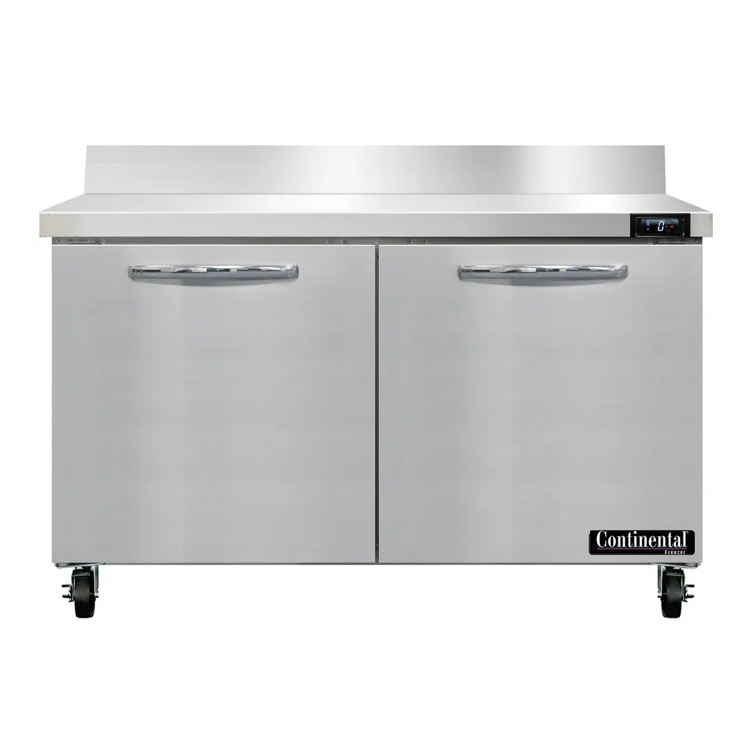 Continental Refrigerator SWF48NBS 48" 2-Section Worktop Freezer w/ 2 Doors, 13.4 cu. ft.