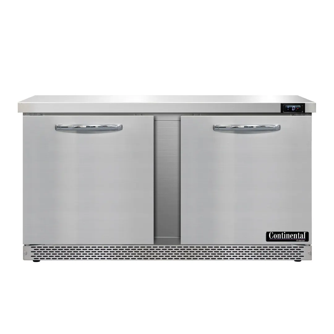 Continental Refrigerator SWF60N-FB 60" 2-Section Worktop Freezer w/ 2 Doors, 17 cu. ft.