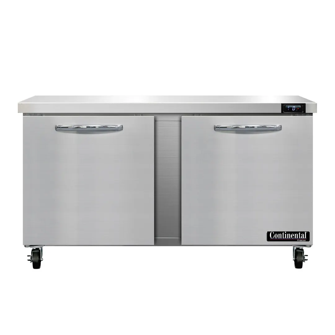Continental Refrigerator SWF60N 60" 2-Section Worktop Freezer w/ 2 Doors, 17 cu. ft.