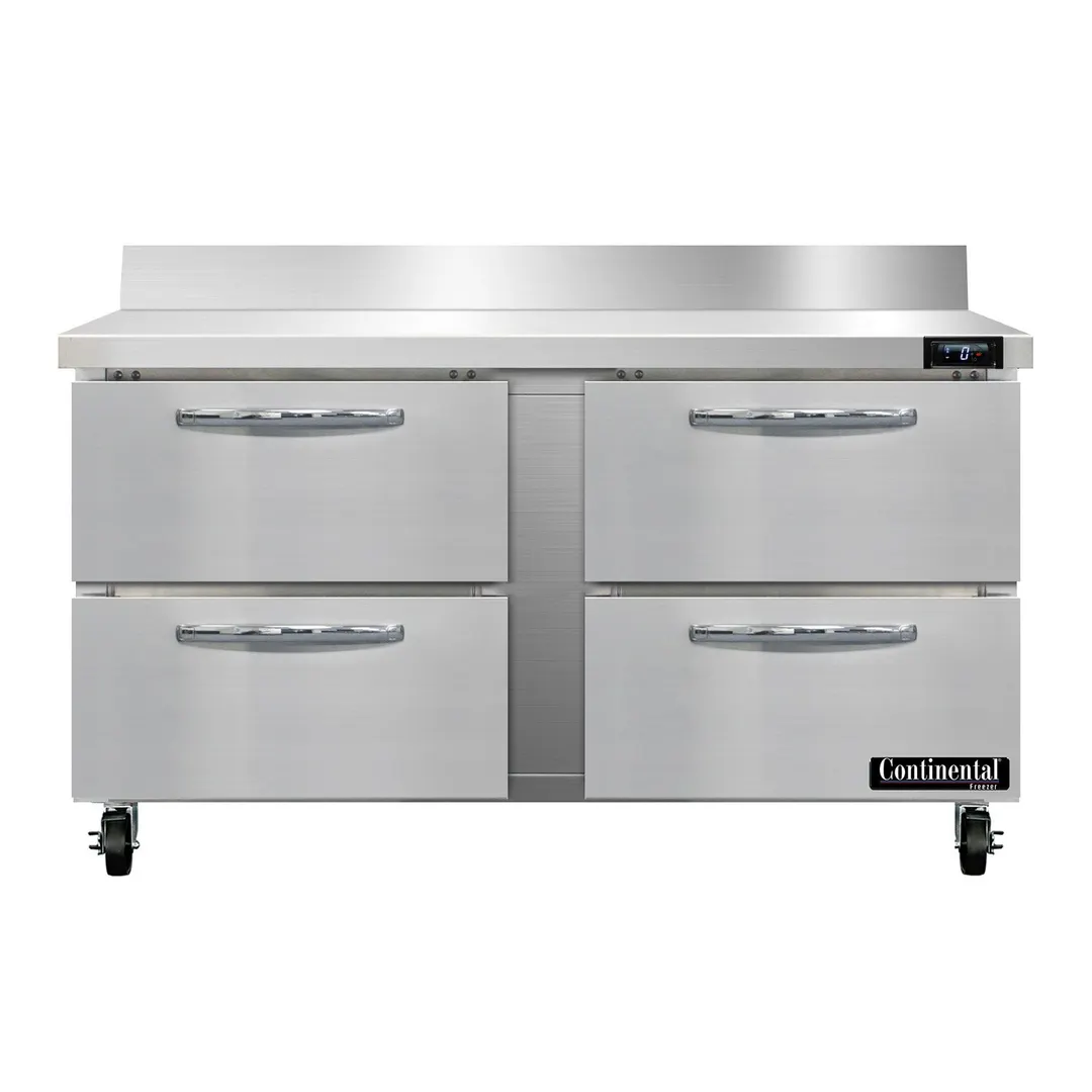 Continental Refrigerator SWF60NBS-D 60" 2-Section Worktop Freezer w/ 4 Drawers, 17 cu. ft.