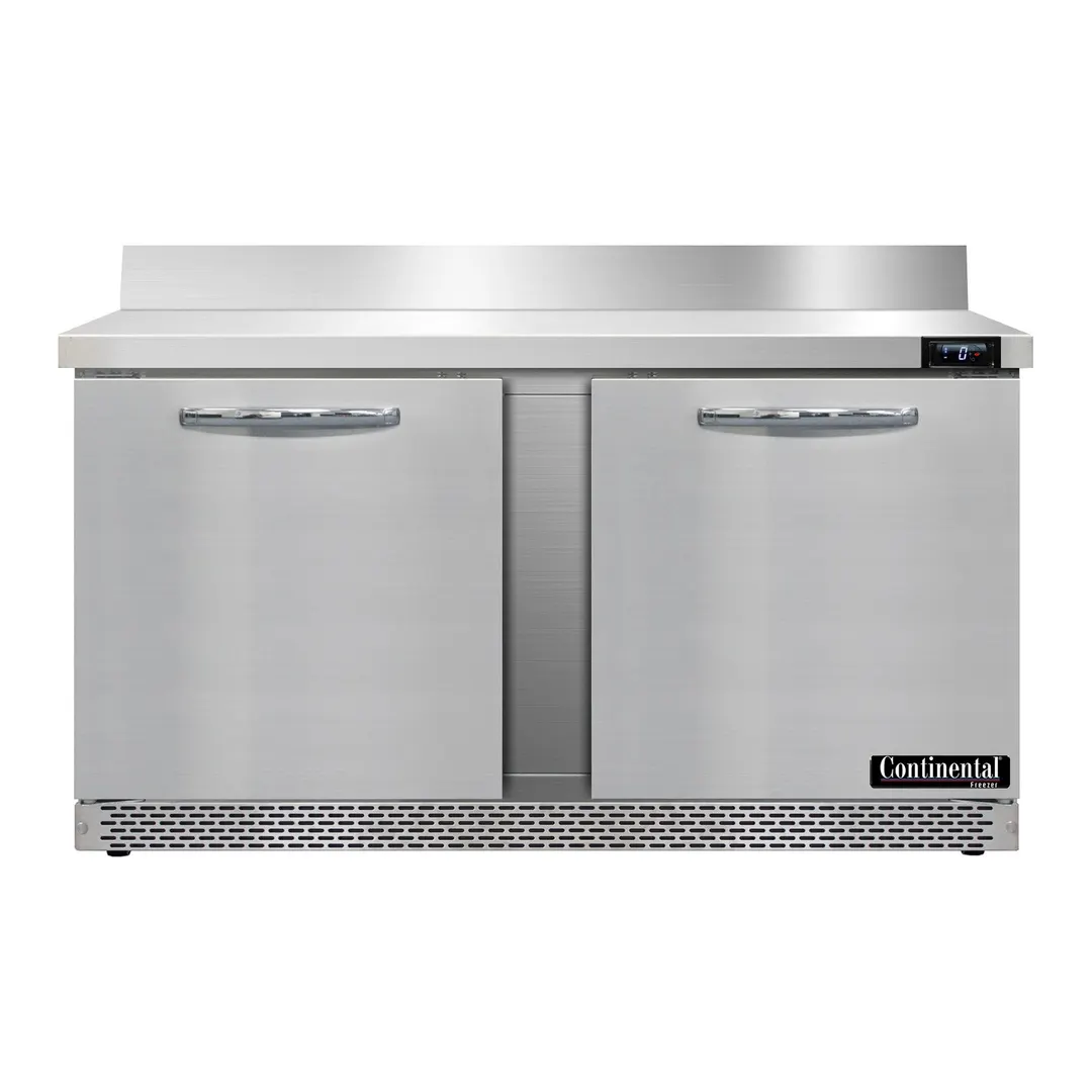 Continental Refrigerator SWF60NBS-FB 60" 2-Section Worktop Freezer w/ 2 Doors, 17 cu. ft.