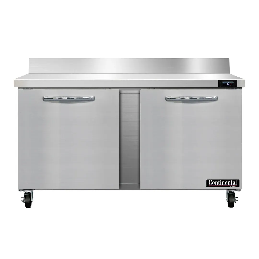 Continental Refrigerator SWF60NBS 60" 2-Section Worktop Freezer w/ 2 Doors, 17 cu. ft.