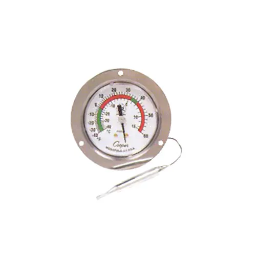 Cooper-Atkins 7112-01-3 Thermometer – 2-1/2" Panel, 48" Capillary, Dial Display, -40 to 60°F Range
