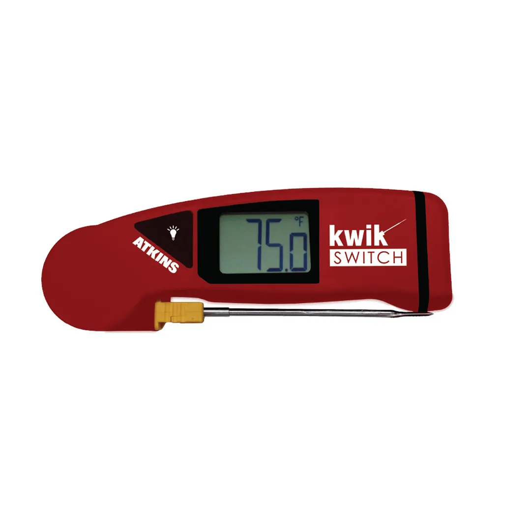 Cooper-Atkins 94100-01 Red, 3-3/4" Type K Probe, -40°F to 500°F, ±1°F, LCD, Waterproof