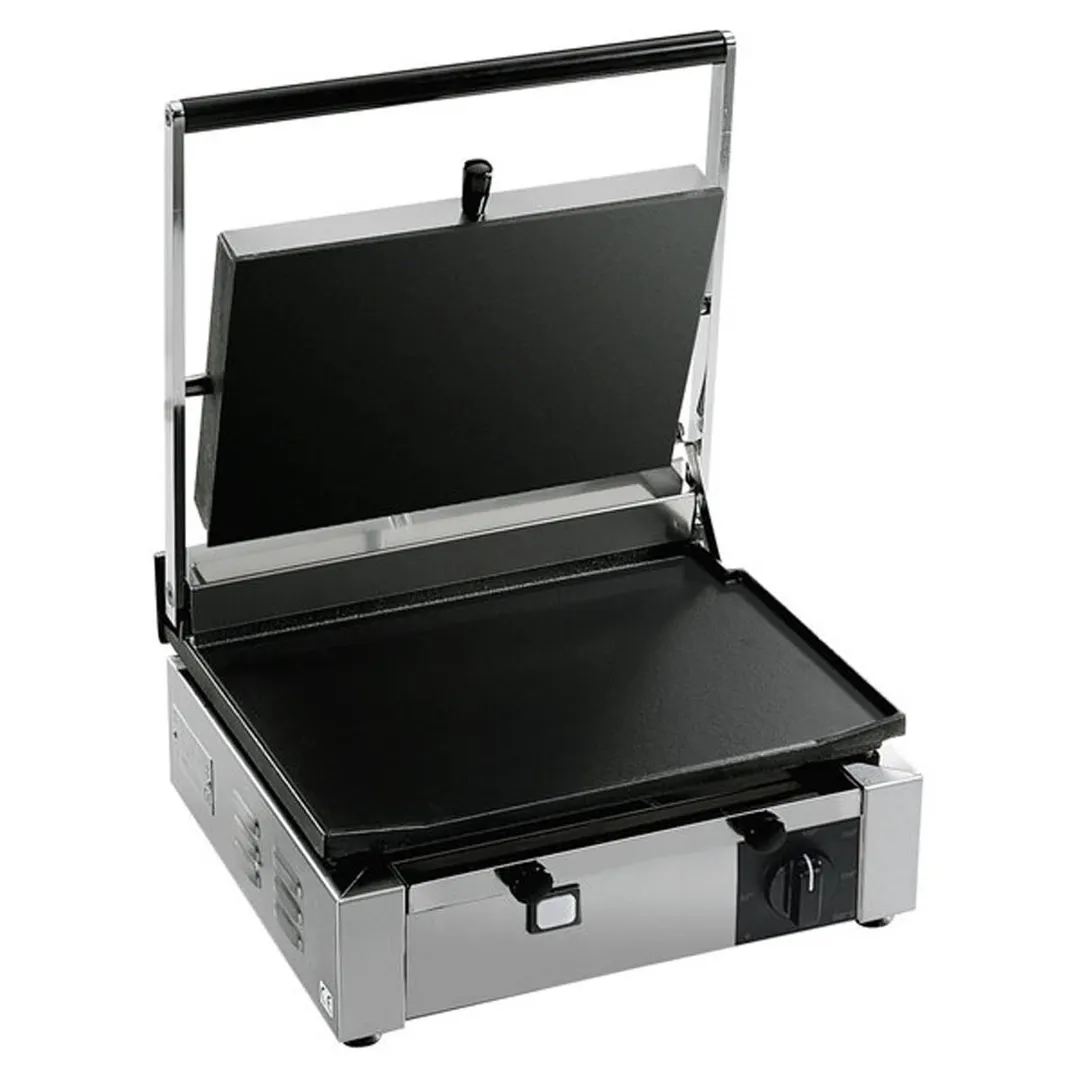 Eurodib CORTL220 15" Single Panini Sandwich Grill w/ Cast Iron Grooved & Smooth Plates, 110V