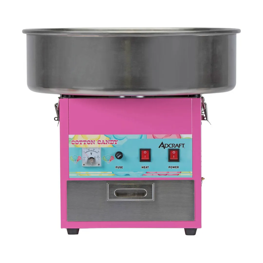 Adcraft COT-21 Cotton Candy Machine w/ 21" Bowl, 120 Cones Per Hour, 2 Replacement Belts