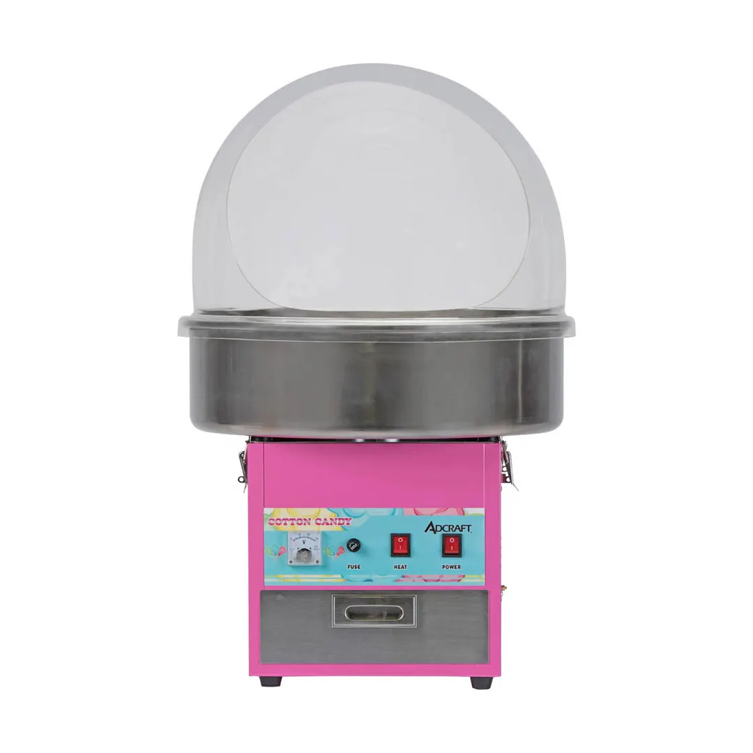Adcraft COT-21 Cotton Candy Machine w/ 21" Bowl, 120 Cones Per Hour, 2 Replacement Belts
