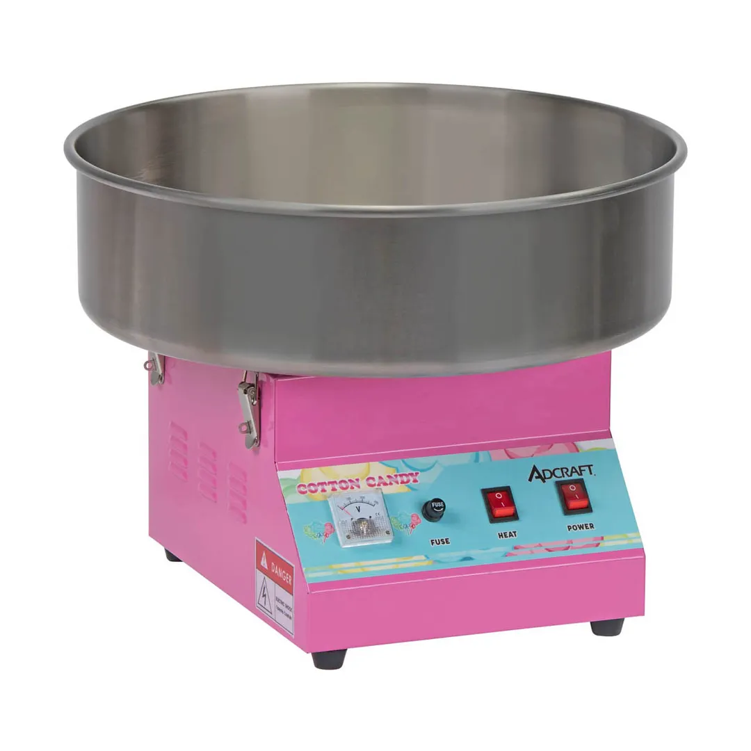 Adcraft COTND-21 Cotton Candy Machine w/ 21" Bowl, 60 Cones Per Hour, 2 Replacement Belts