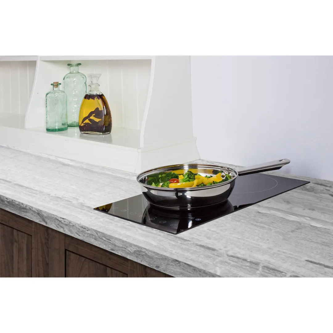 Summit CR2B23T3B 12" Electric Radiant Cooktop w/ (2) Burners, Black Ceramic Glass, Digital Controls, 3.0 kW, 230v