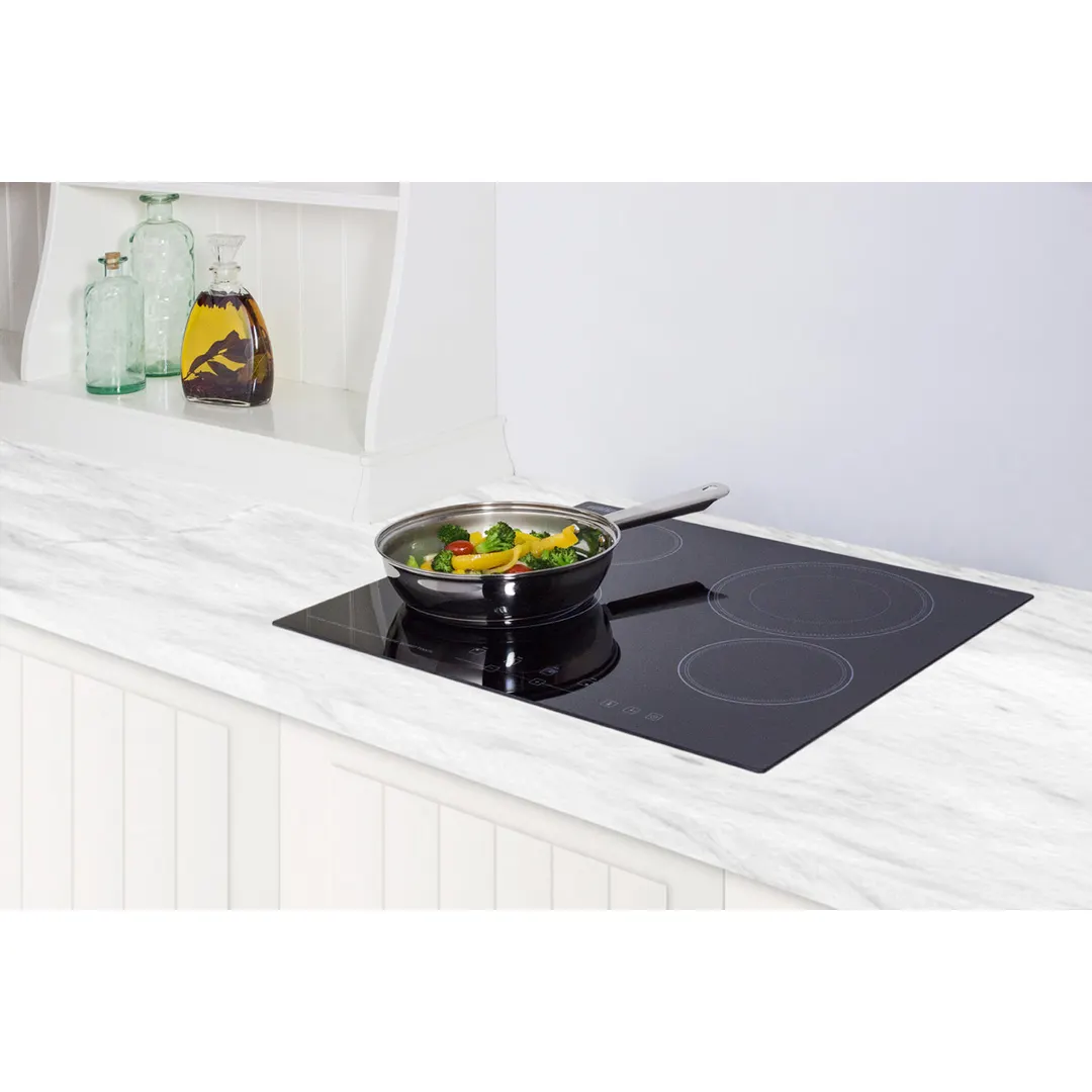 Summit CR4B23T5B 23 1/4" Electric Radiant Cooktop w/ (4) Burners, Black Ceramic Glass, Digital Controls, 6.4 kW, 220v