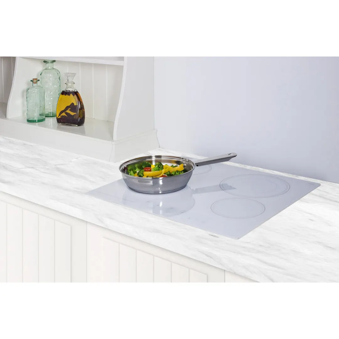 Summit CR4B23T6W 23 1/4" Electric Radiant Cooktop w/ (4) Burners, White Ceramic Glass, Digital Controls, 6.4 kW, 220v