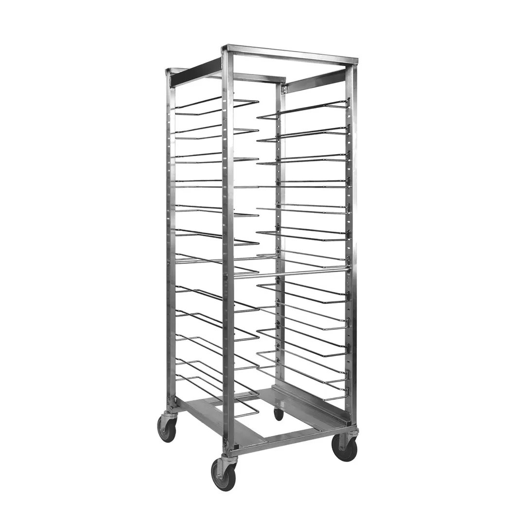 Cres Cor 207UA13A 13 Pan End Load Full Height Mobile Aluminum Sheet Pan Rack w/ 4-1/2" Bottom Load Slides