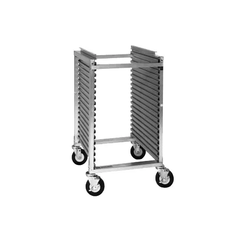 Cres Cor 278PT1818 18 Pan End Load Aluminum Sheet Pan Rack / Mobile Work Stand w/ 1-1/2" Bottom Load Slides