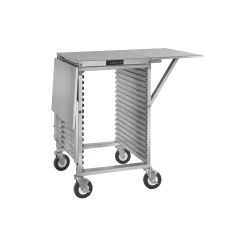 Cres Cor 278PT1818DS 18 Pan End Load Aluminum Sheet Pan Rack / Mobile Work Stand w/ 1-1/2" Bottom Load Slides
