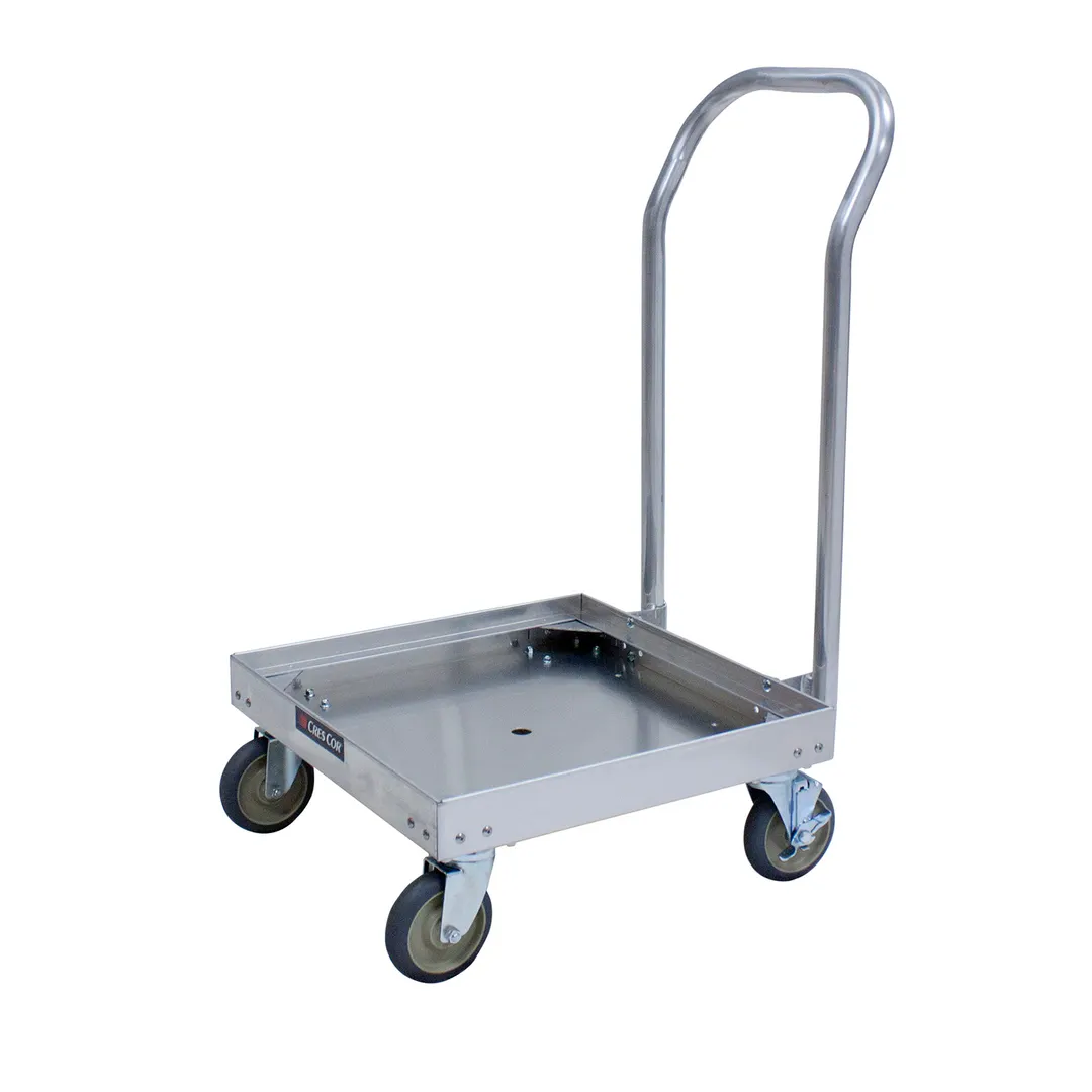 Cres Cor 5002020Z Correctional Dish Rack Dolly, 20x20, Aluminum, Silver, 4 Swivel Casters