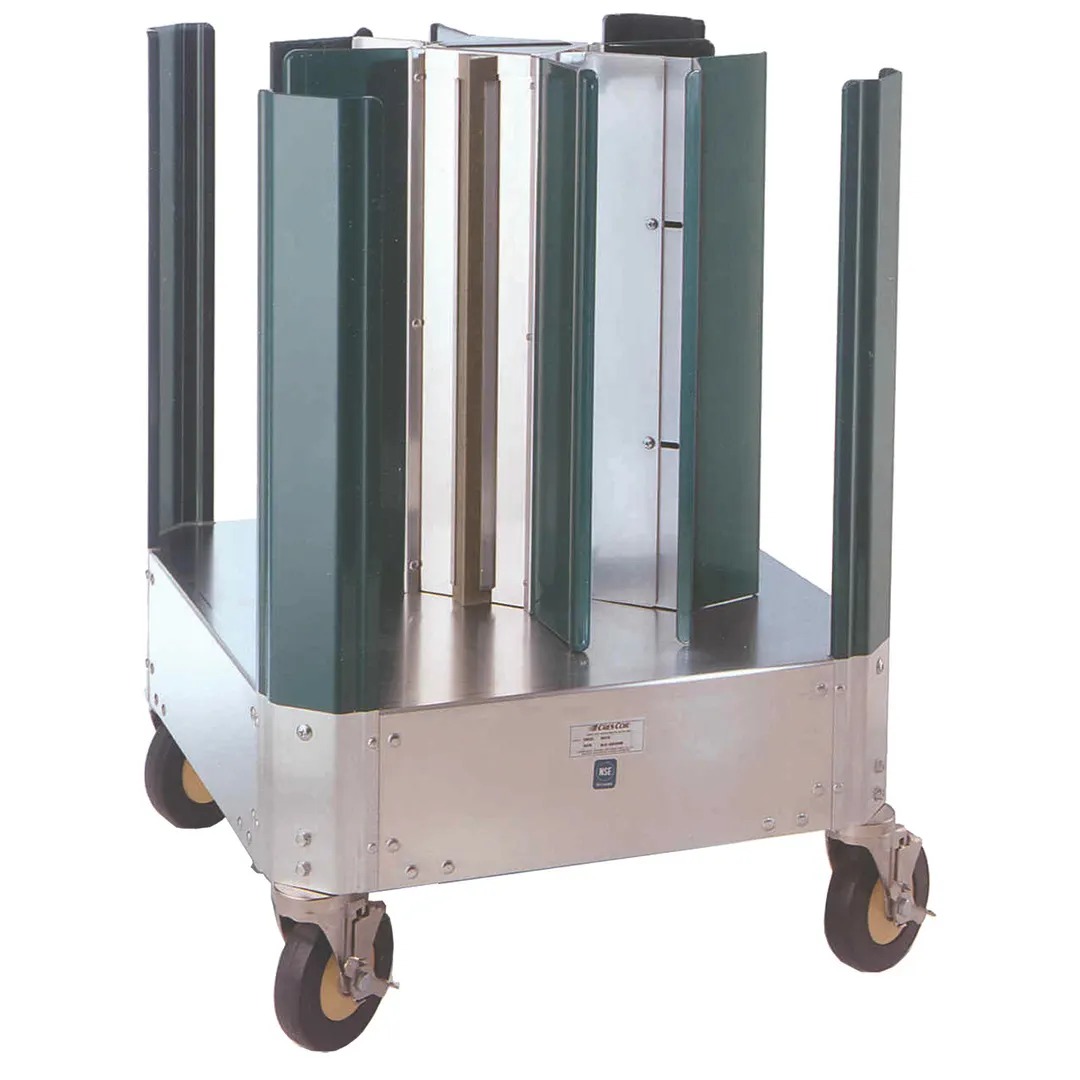 Cres Cor 501D Adjustable Poker Chip Dish Dolly, 4 Compartments, Aluminum, Gray, 30-39" Height