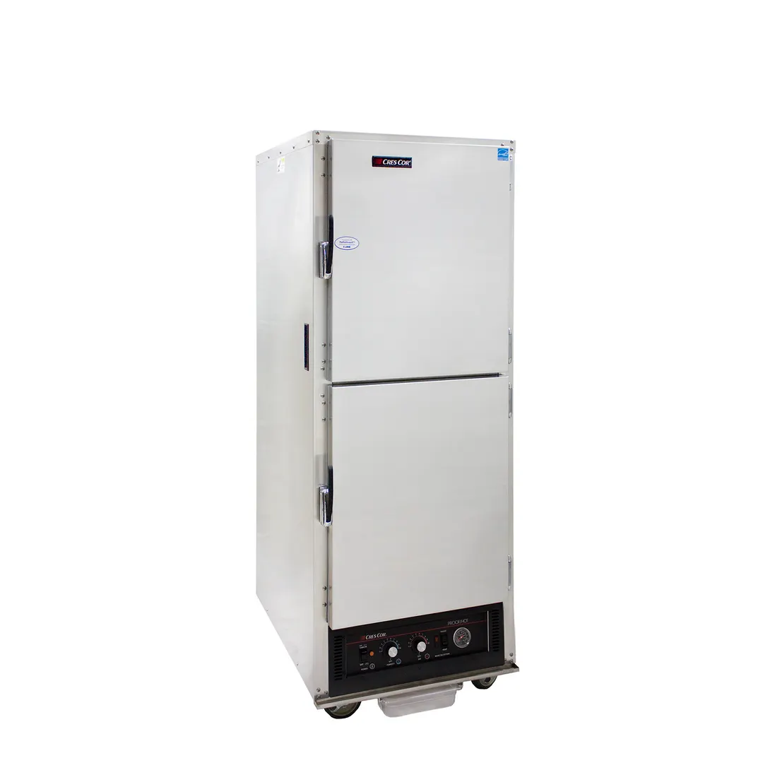 Cres Cor H135WUA11 1-Compartment Heated Holding Cabinet, Dutch Door, 67"-72"H, 11×18×26 & 22×12×20 Pans, All Aluminum, Mobile