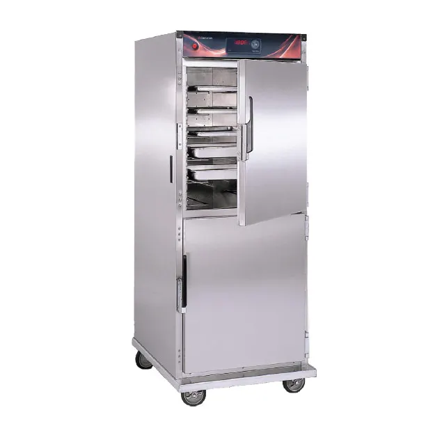 Cres Cor H137SUA12DZ 1-Section 73"-78"H Heated Holding Cabinet, 12-Pan Capacity, Stainless Steel, Dutch Doors, Mobile