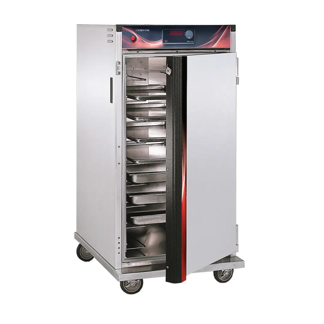 Cres Cor H137UA9D 1-Section 1-Door Solid Heated Holding Cabinet, 55"-60" Height, 9-Pan (18×26") Capacity, Aluminum Exterior & Interior