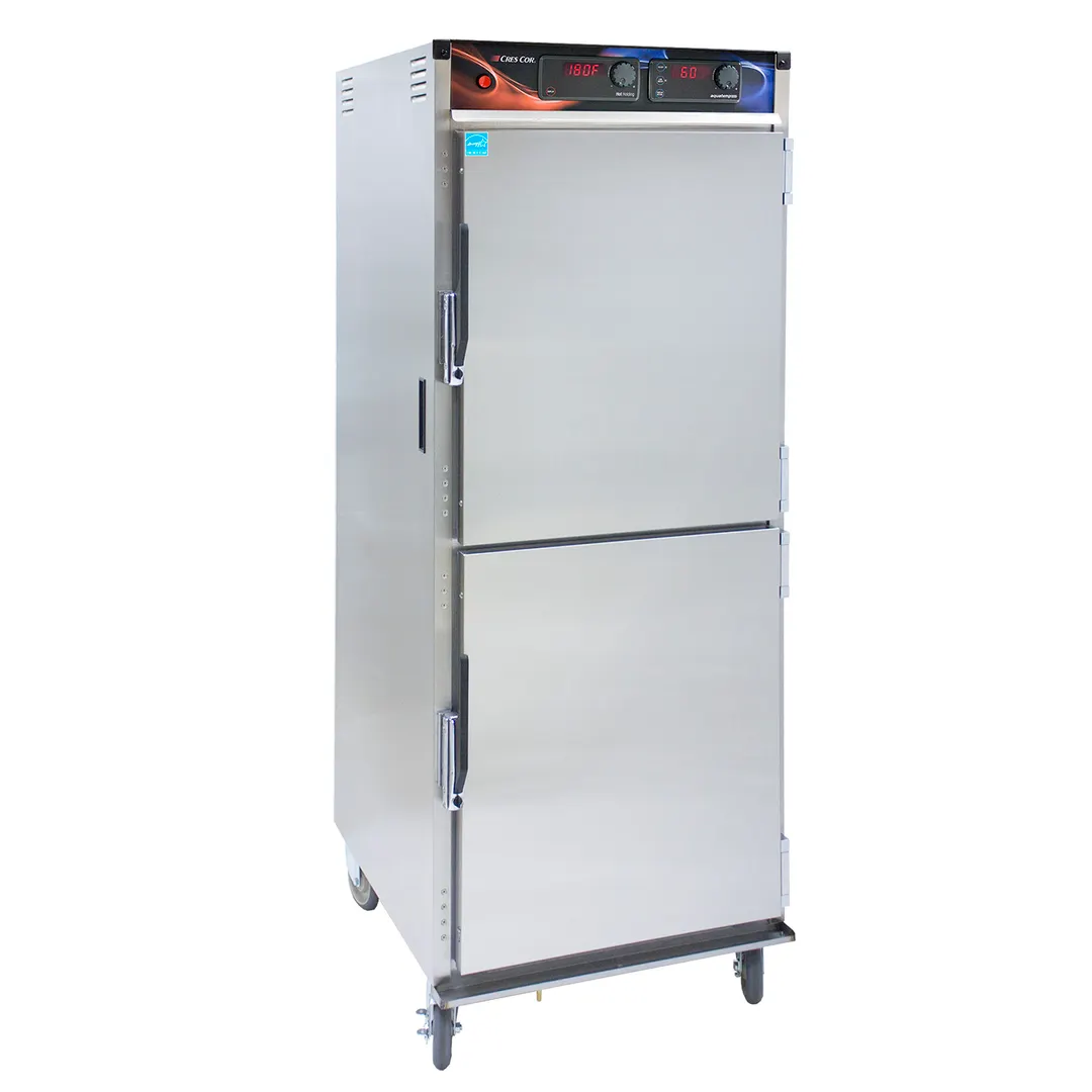 Cres Cor H137WSUA12D 1-Section Heated Holding Cabinet, 73"-78" Height, Dutch Doors, 12 x 18"x26" & 24 x 12"x20" Capacity, Stainless Steel
