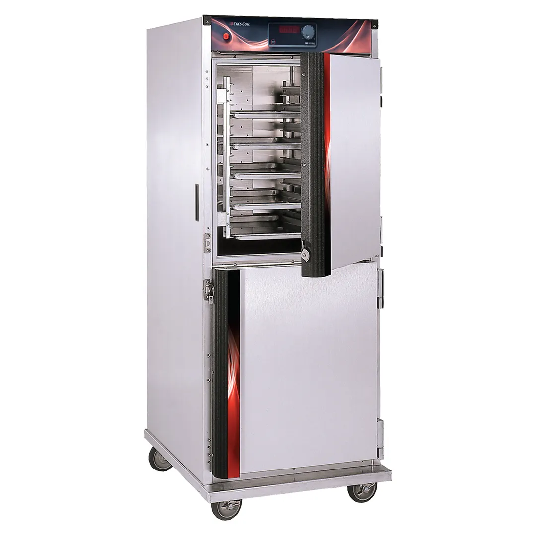 Cres Cor H1381834D 1-Section 73-78" Dutch Door Heated Holding Cabinet, 32 Pan Capacity, Aluminum