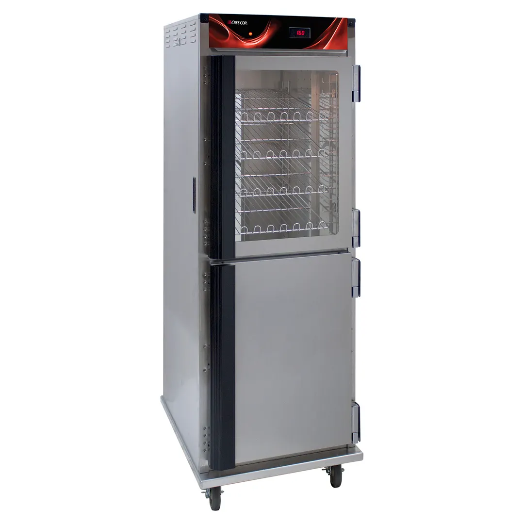 Cres Cor H138NSCC3MC5Q "Full Height" 1-Door Dutch Door Heated Holding Cabinet, 73"-78" Height, Stainless Steel, 12 Pan Capacity