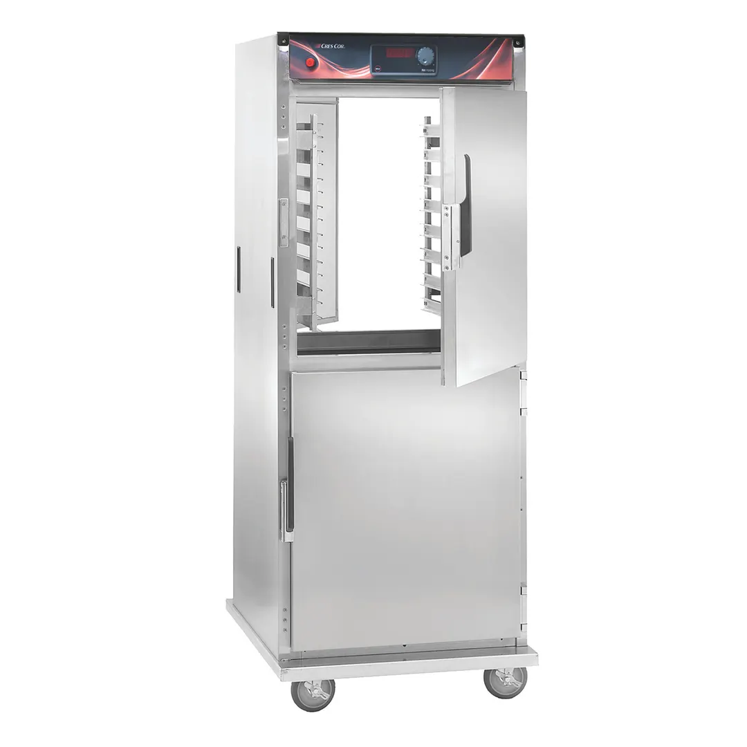 Cres Cor H138PS1834D Full Height Heated Holding Cabinet, 2-Door Dutch, Stainless Steel, 32 18"x26" Pans on 1.5" Centers