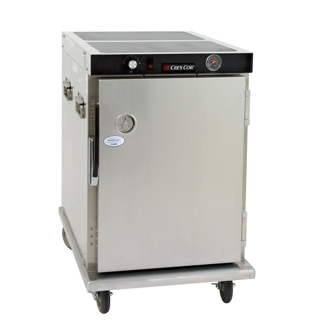Cres Cor H3391813C "Half-Height" 1-Door Solid Heated Holding Cabinet, 13 (18" x 26") Pans, Aluminum, 4 Casters