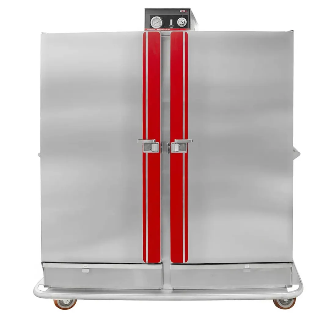 Carter-Hoffmann BB1600 Full Height 2-Door Heated Banquet Cabinet 150 Plates Stainless 73"-78" Mobile Casters