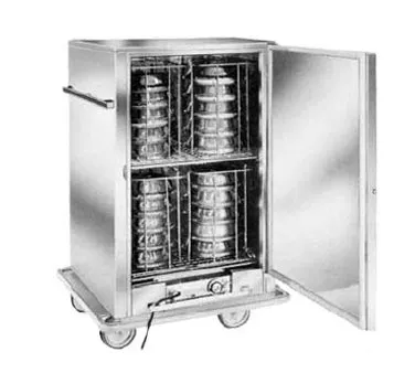 Carter-Hoffmann BB40 1Sec 1-Door Banquet Cabinet, 48‑Plate, 43"‑48" H, Stainless, Mobile Insulated