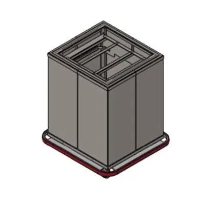 Carter-Hoffmann ETD2020 Enclosed Single Stack Dispenser Cart for 20 x 20 Wash Racks