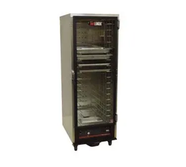 Carter-Hoffmann HL1-8 "1/2 Height" 1-Door Heated Holding Cabinet, 16x12"x20" or 8x18"x26" Capacity, All Aluminum, Clear Glass Door