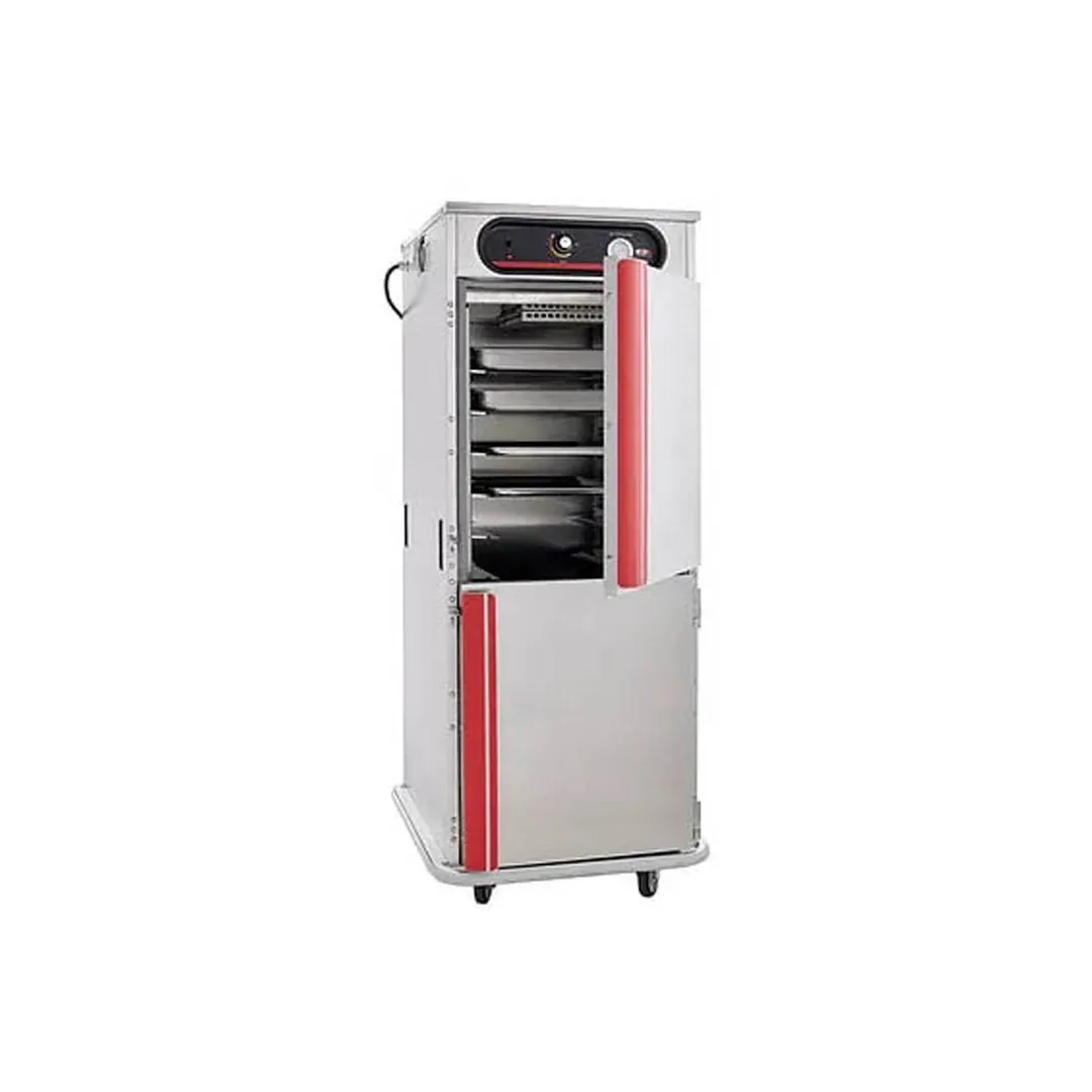 Carter-Hoffmann HL5-1812 "Full Height" 1-Door Solid Dutch Heated Holding Cabinet, 73-78" H, Insulated, 24x12"x20"/12x18"x26" Pan Capacity, Aluminum