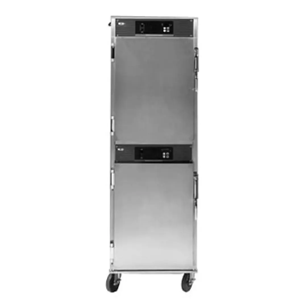 Carter-Hoffmann HL8-12 "Full Height" 2-Door Heated Holding Cabinet, 2-Compartment, Solid Doors, 24-12"x20"/12-18"x26" Pan Capacity