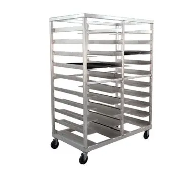 Carter-Hoffmann O1620 20 Pan Aluminum Mobile Bun / Sheet Pan Rack w/ 6" Bottom Load Slides
