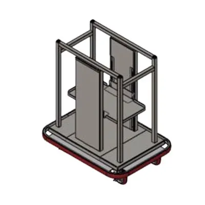Carter-Hoffmann OTD1020 Open Single Stack Dispenser Cart for 10x20 Wash Racks
