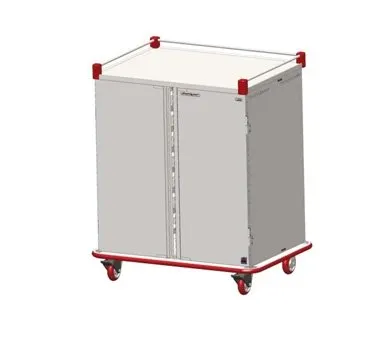 Carter-Hoffmann PTDST10 Stainless Steel Two Doors Performance Patient Tray Cart, (10) Tray