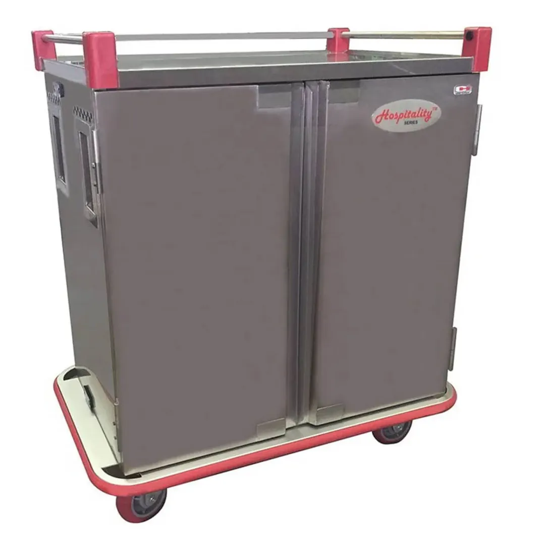 Carter-Hoffmann PTDST12 Stainless Steel Two Doors Performance Patient Tray Cart, (12) Tray