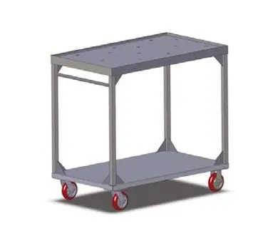 Carter-Hoffmann TT48 Stainless Steel 2 Shelf Stacking Cart for 48 Omni Insulated Trays